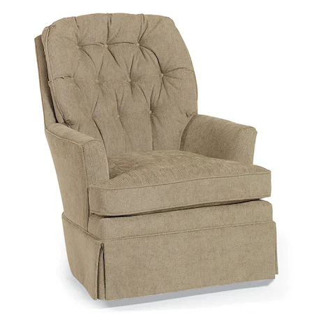 Swivel Chair with Button Tufted Back